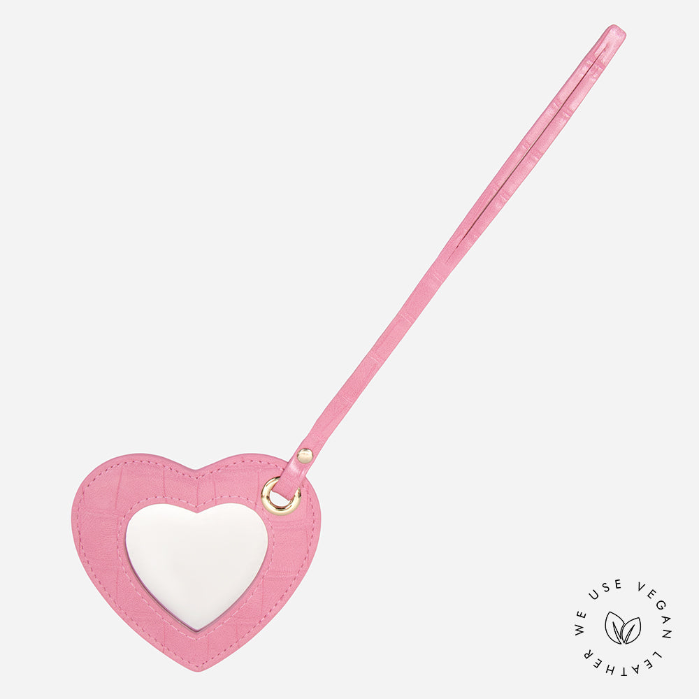 Heart Mirror Bag Charm