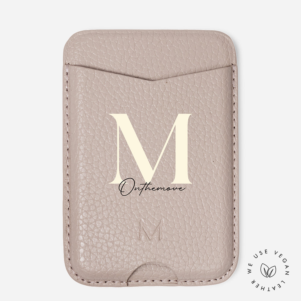 Pebbled MagRing Card Wallet - Joane + Retro Signature