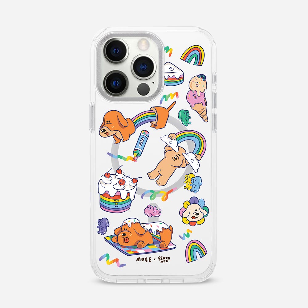 Rainbow Paws 'SSKTMMEE x MUSE’ Clear Case With MagRing Personalized Phone Case